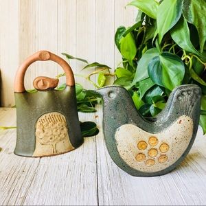 Ceramic Bell & Taper Candle Holder